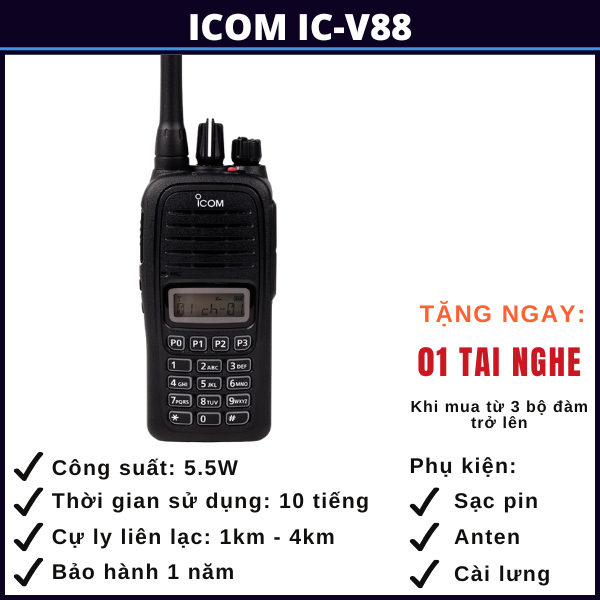 giá bộ đàm icom IC-V88 gia-bo-dam-Icom-IC-v88